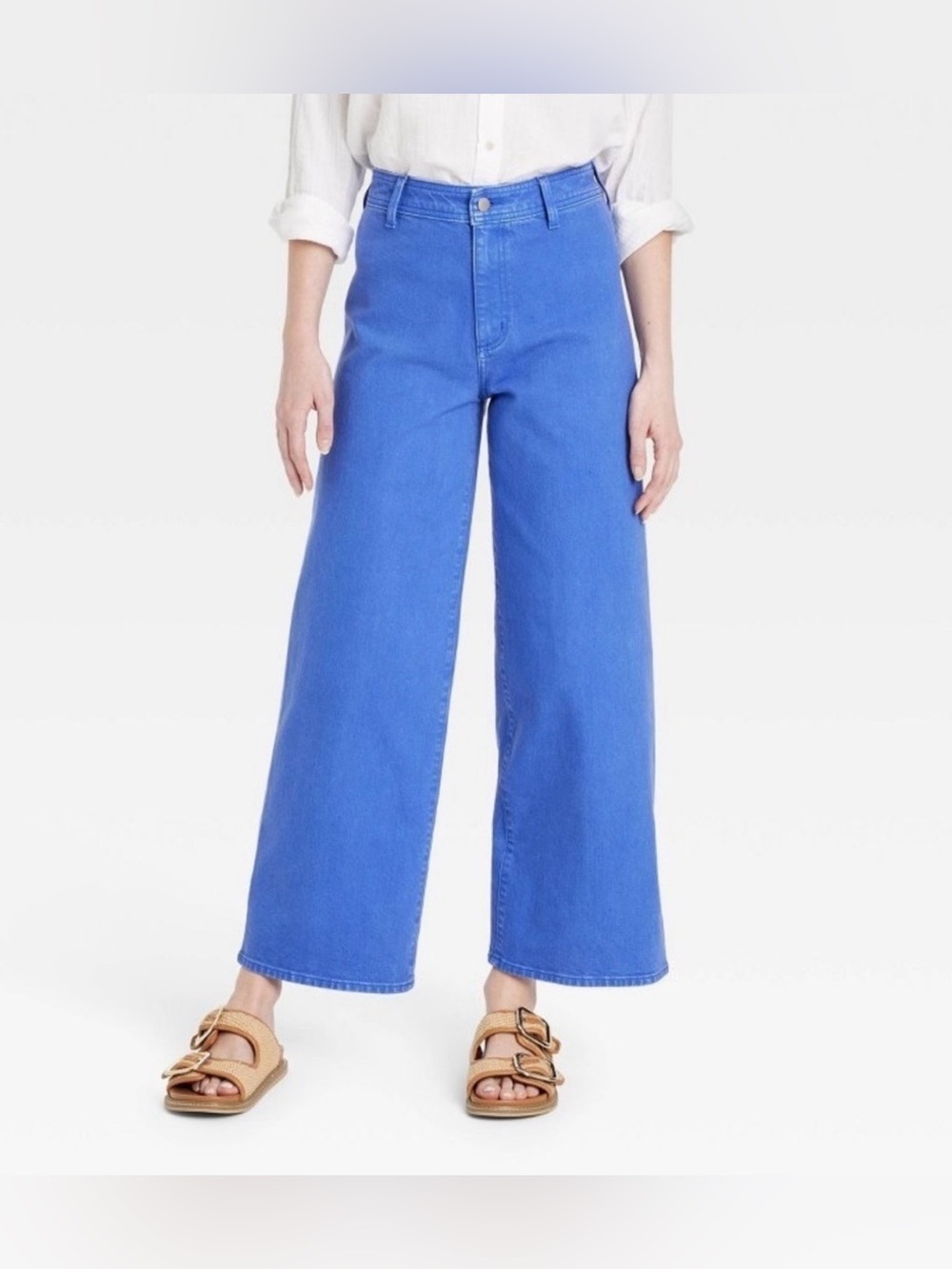 Women's High-Rise Sailor Wide Leg Ankle Jeans - Universal Thread ™ Blue Size 14